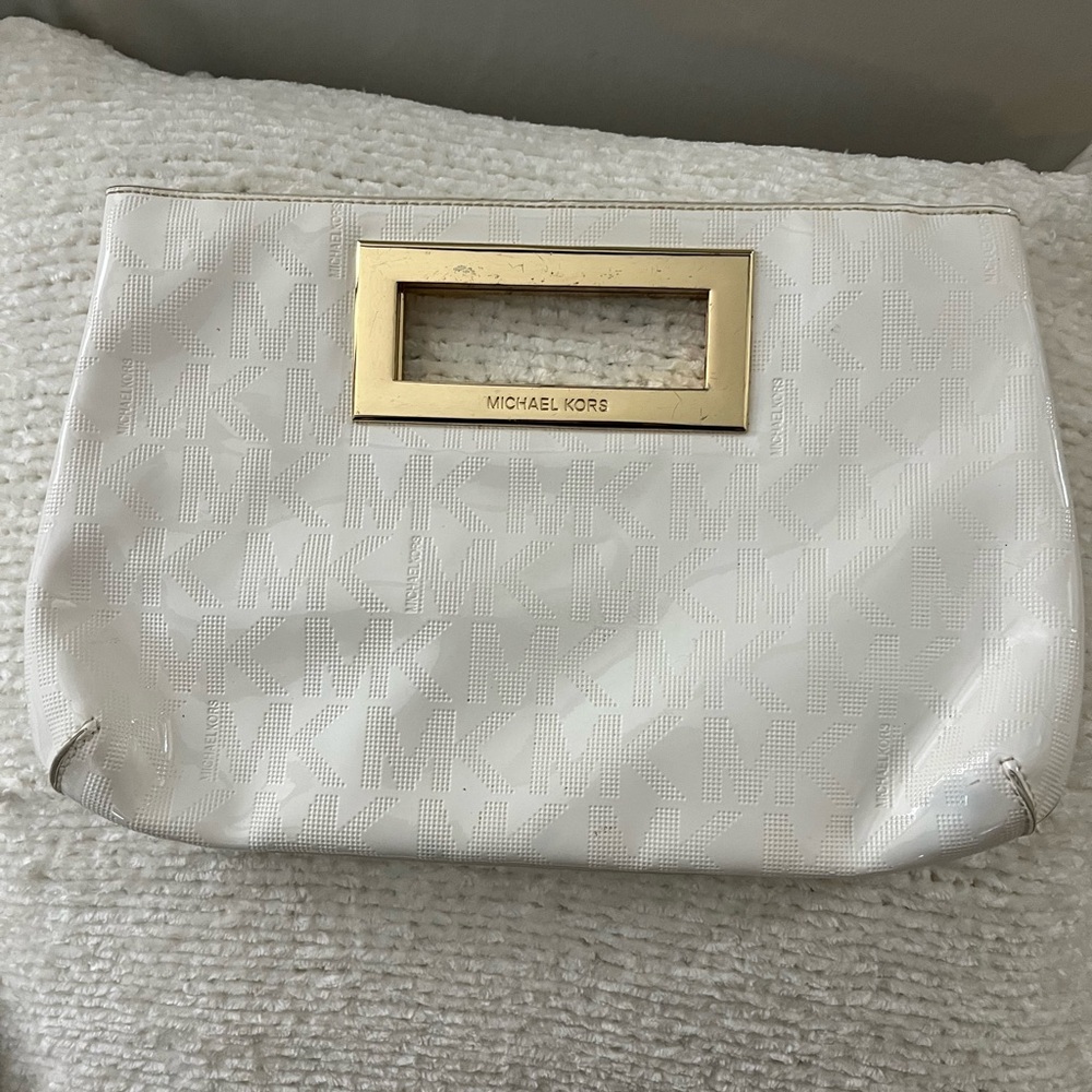 Michael Kors White Clutch Bag